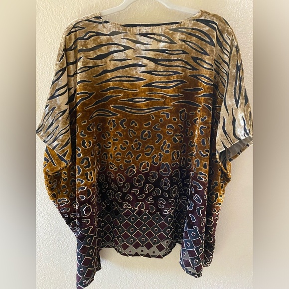 Scully Mixed Animal Print Boho Pullover Top - Picture 5 of 5